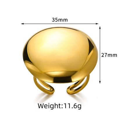 Wholesale Jewelry Exaggerated Simple Style Round 304 Stainless Steel Rings