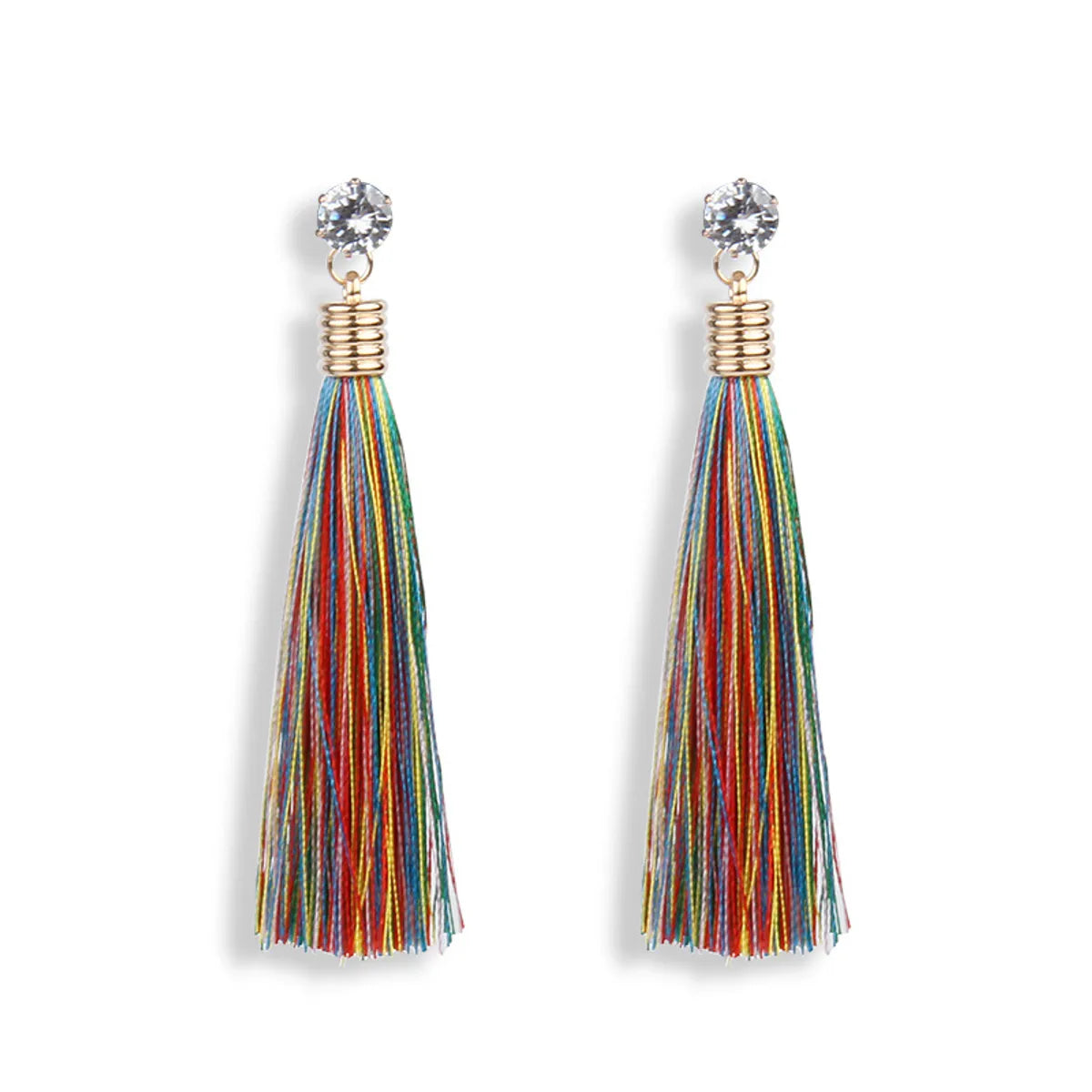 Fashion Tassel Plating Alloy No Inlaid Earrings