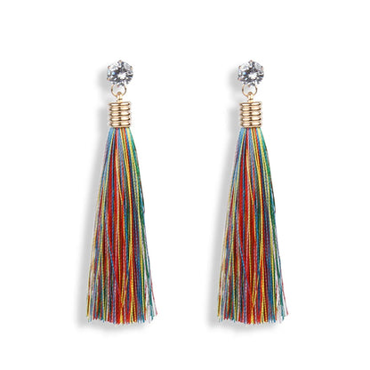 Fashion Tassel Plating Alloy No Inlaid Earrings