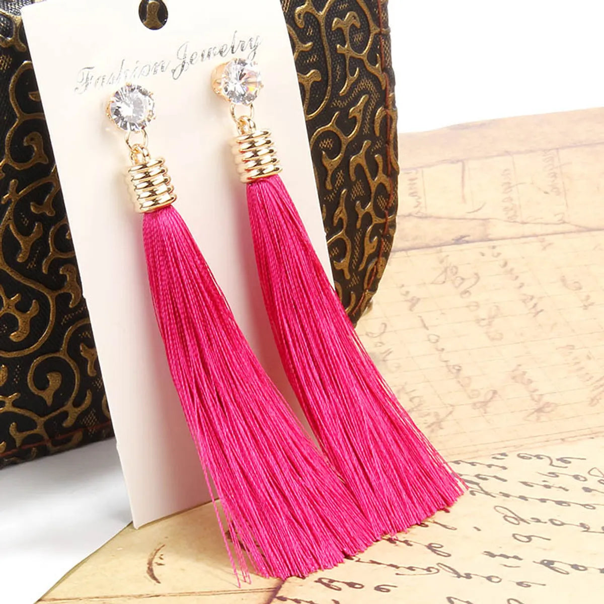 Fashion Tassel Plating Alloy No Inlaid Earrings