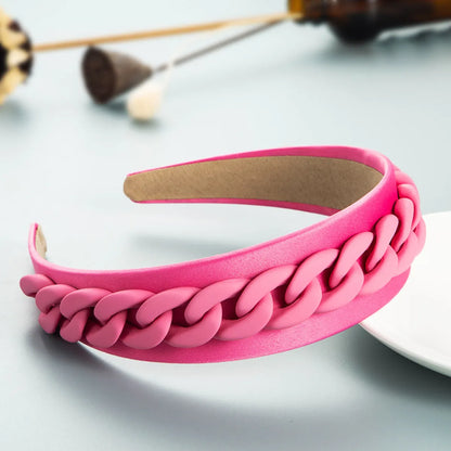 Wholesale Jewelry Fashion Pastoral Style Wide-Sided Color Chain Hairband Nihaojewelry