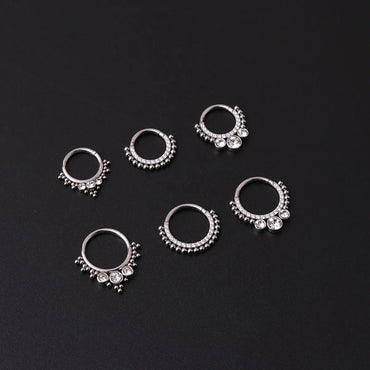 Wholesale Jewelry Fashion Stainless Steel Inlaid Zircon Closed Ring Gooddiy