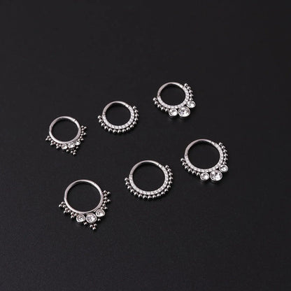 Wholesale Jewelry Fashion Stainless Steel Inlaid Zircon Closed Ring Gooddiy