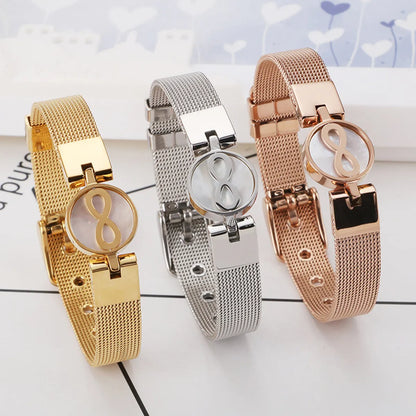 Wholesale Jewelry Figure 8 Strap Shape Stainless Steel Bracelet Gooddiy