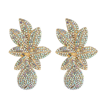 Wholesale Jewelry Flowers Full Of Diamond Earrings Gooddiy