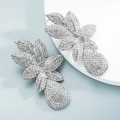 Wholesale Jewelry Flowers Full Of Diamond Earrings Gooddiy