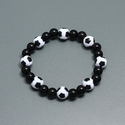 Wholesale Jewelry Football Black Beaded Bracelet Gooddiy