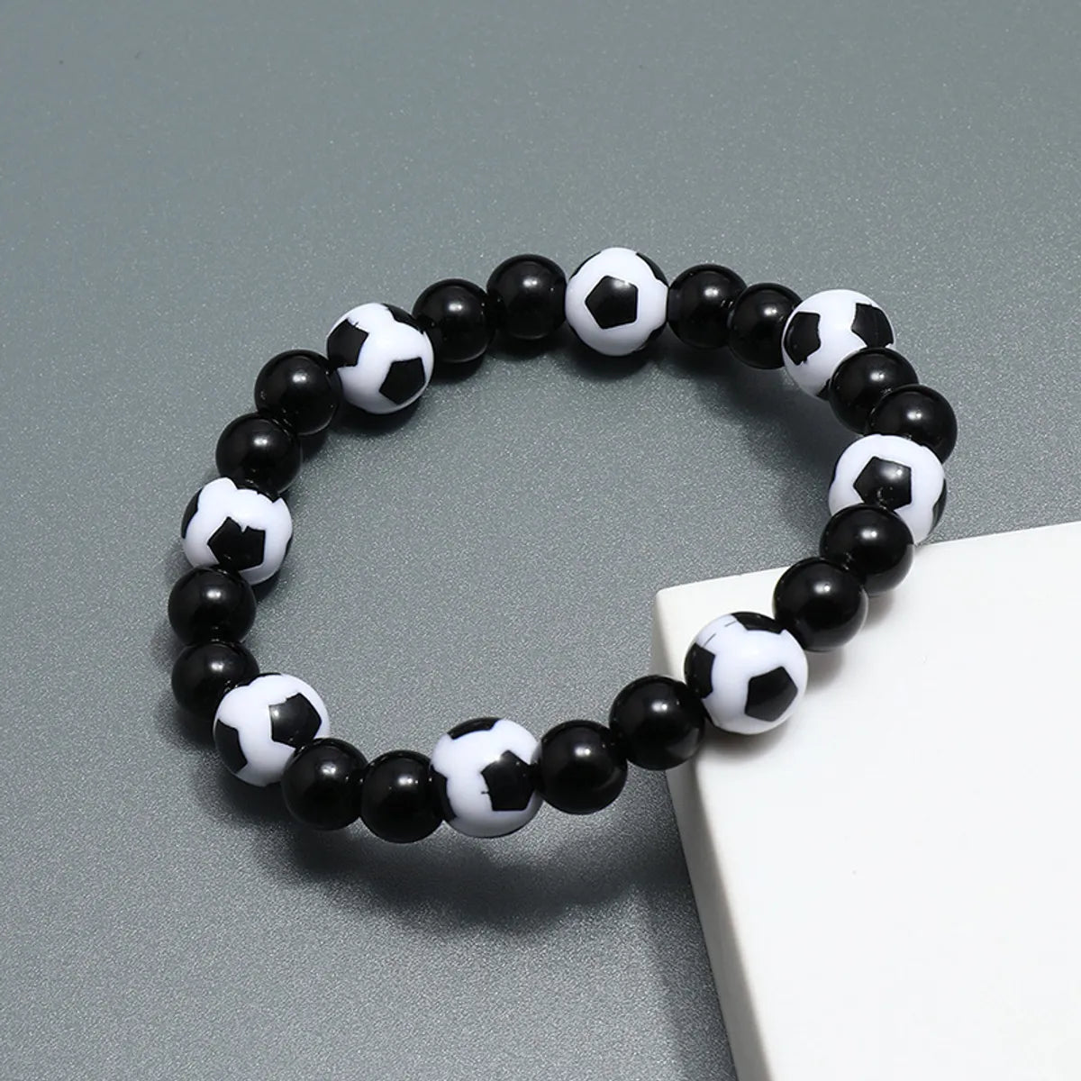 Wholesale Jewelry Football Black Beaded Bracelet Gooddiy