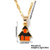 Wholesale Jewelry Funny Artistic House 304 Stainless Steel K Gold Plated Pendant Necklace