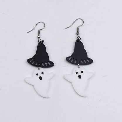 Wholesale Jewelry Funny Blade Skull Arylic Drop Earrings