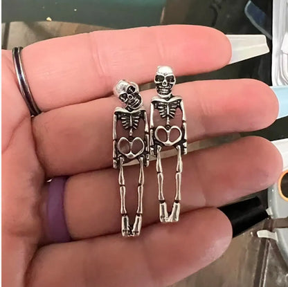 Wholesale Jewelry Funny Skull Alloy Plating Earrings