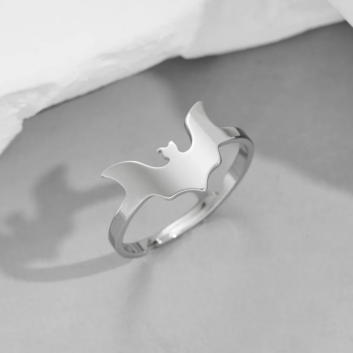 Wholesale Jewelry Funny Sweet Pastoral Star Bat Butterfly 201 Stainless Steel 18K Gold Plated Polishing Open Rings