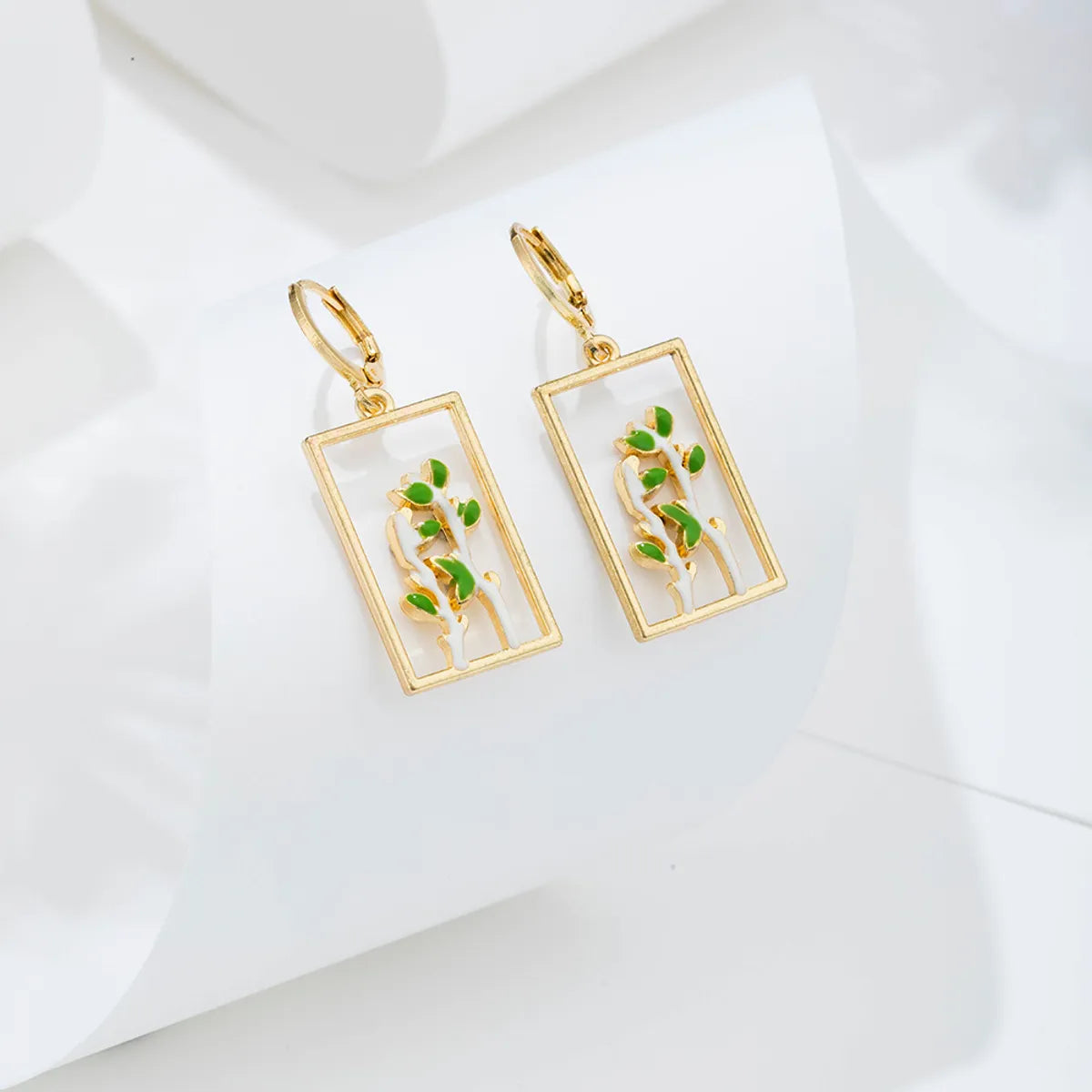 Wholesale Jewelry Geometric Hollow Plant Cactus Earrings Gooddiy