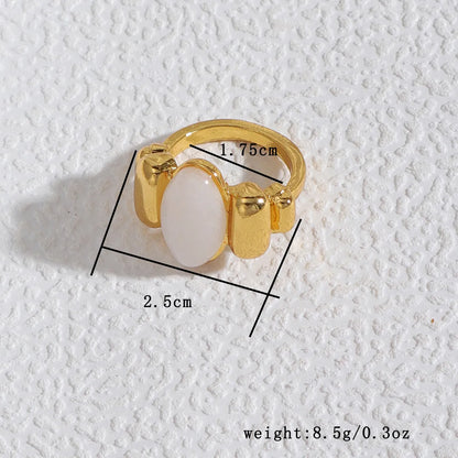 Wholesale Jewelry Glam Lady Geometric Alloy Stone Rings