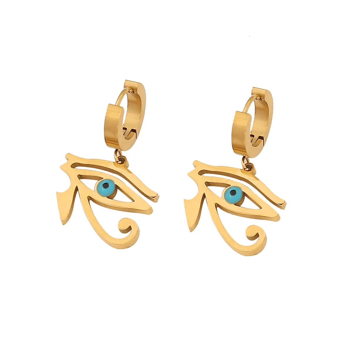 Wholesale Jewelry Glam Luxurious Eye 304 Stainless Steel 18K Gold Plated Enamel Jewelry Set