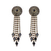 Wholesale Jewelry Glam Queen Tassel Glass Metal Hollow Out Drop Earrings