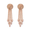 Wholesale Jewelry Glam Queen Tassel Glass Metal Hollow Out Drop Earrings