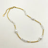 Glam Roman Style Round Gold Plated Pearl Beads 304 Stainless Steel Beaded Wholesale Bracelets Necklace