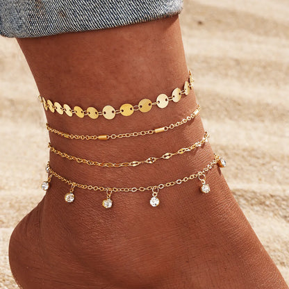 Wholesale Jewelry Hawaiian Vacation Heart Shape Alloy Anklet