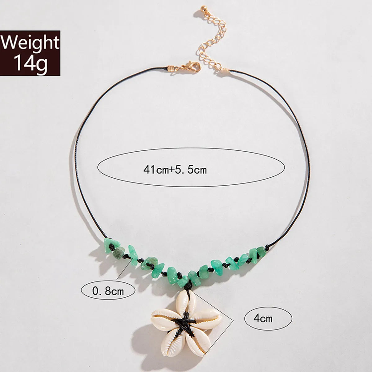 Wholesale Jewelry Hawaiian Vacation Modern Style Geometric Starfish Alloy Shell Beaded Necklace