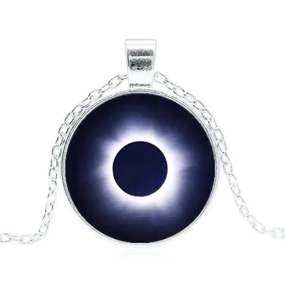 Hip-Hop Artistic Color Block Silver Plated Glass Zinc Alloy Wholesale Pendant Necklace