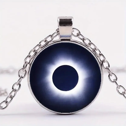 Hip-Hop Artistic Color Block Silver Plated Glass Zinc Alloy Wholesale Pendant Necklace