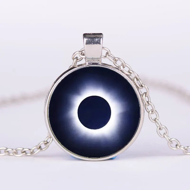 Hip-Hop Artistic Color Block Silver Plated Glass Zinc Alloy Wholesale Pendant Necklace