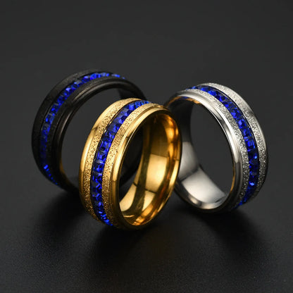 Wholesale Jewelry Hip-Hop Printing Solid Color 304 Stainless Steel Rings