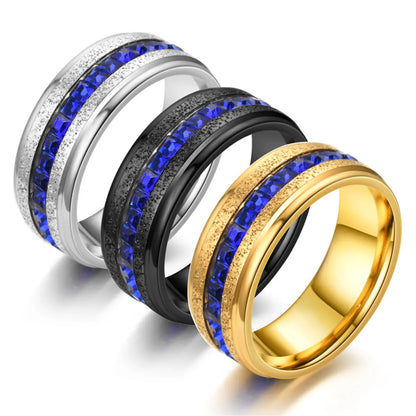 Wholesale Jewelry Hip-Hop Printing Solid Color 304 Stainless Steel Rings