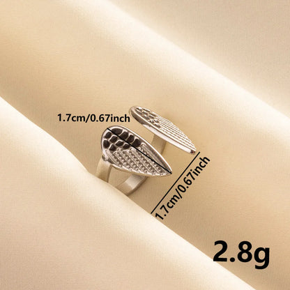 Wholesale Jewelry Hip-Hop Retro Classic Style Geometric 304 Stainless Steel 18K Gold Plated Polishing Enamel Open Rings