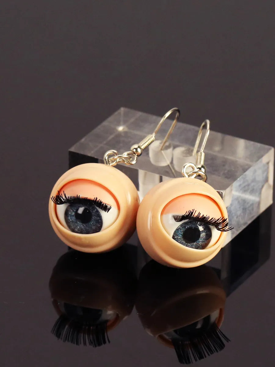 1 Pair Hip-Hop Retro Eye Zinc Alloy Drop Earrings