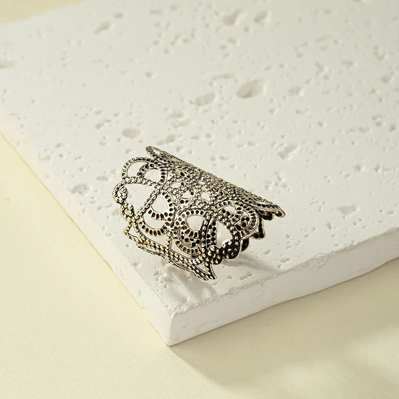 Wholesale Jewelry Hip-Hop Retro Flower Alloy Plating Rings