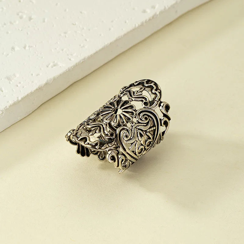 Wholesale Jewelry Hip-Hop Retro Flower Alloy Plating Rings