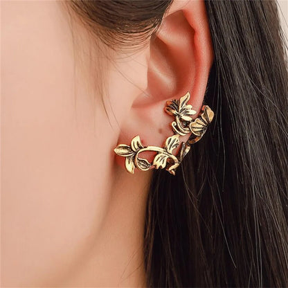 Wholesale Jewelry Hip-Hop Retro Leaves Alloy Ear Cuffs