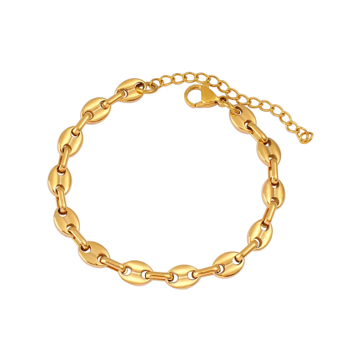 Wholesale Jewelry Hip-Hop Retro Solid Color 304 Stainless Steel Chain Bracelets Necklace