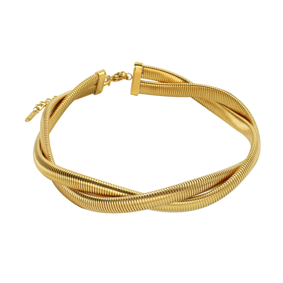 Wholesale Jewelry Hip-Hop Simple Style Commute Geometric 304 Stainless Steel 316 Stainless Steel  Zircon 18K Gold Plated Inlay Bracelets Earrings Necklace