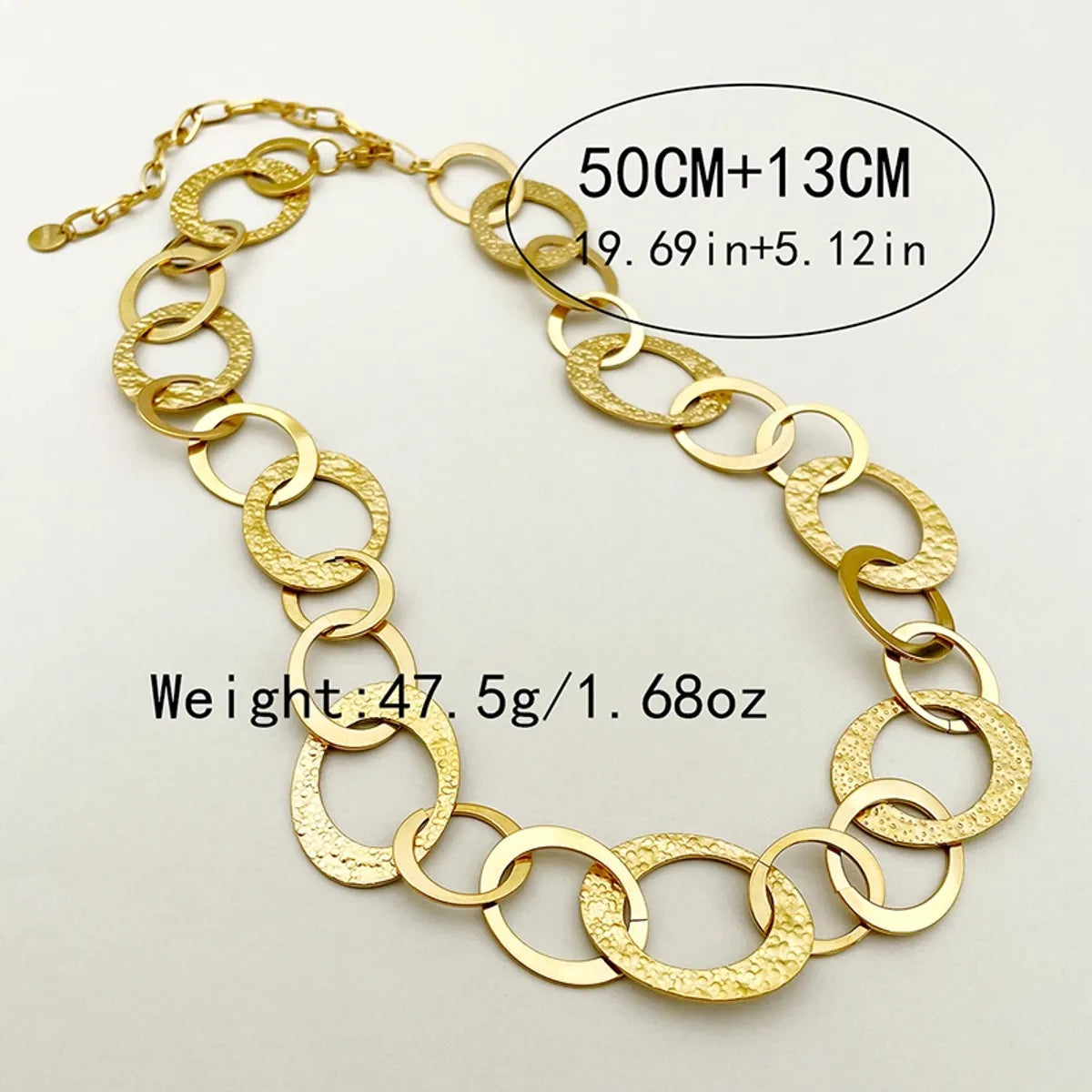 Wholesale Jewelry Hip-Hop Simple Style Roman Style Oval 304 Stainless Steel 14K Gold Plated Patchwork Hollow Out Necklace