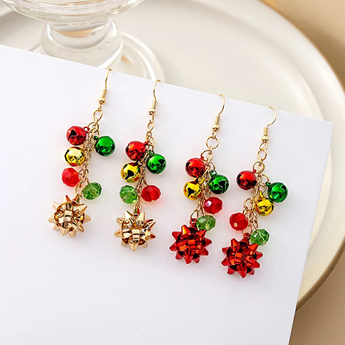 1 Pair Ig Style Bell Chain Alloy Drop Earrings