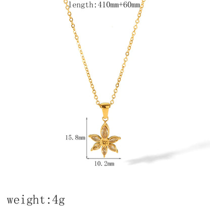 Wholesale Jewelry IG Style Cross Angel Flower 304 Stainless Steel Plating Bracelets Necklace