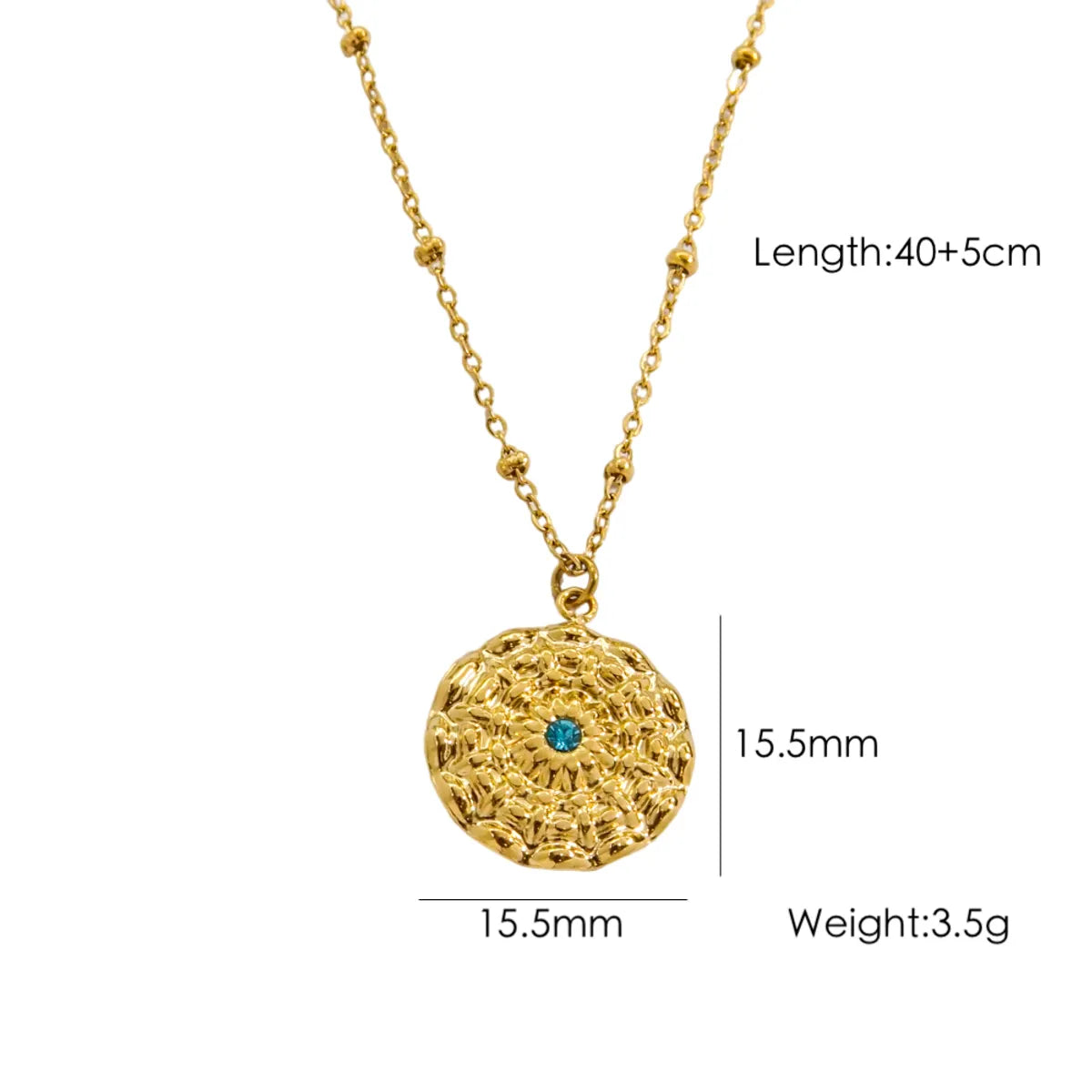 Wholesale Jewelry IG Style Elegant Classic Style Pentagram Round Shell 304 Stainless Steel Natural Stone Rhinestones Shell 14K Gold Plated Beaded Polishing Inlay Rings Necklace