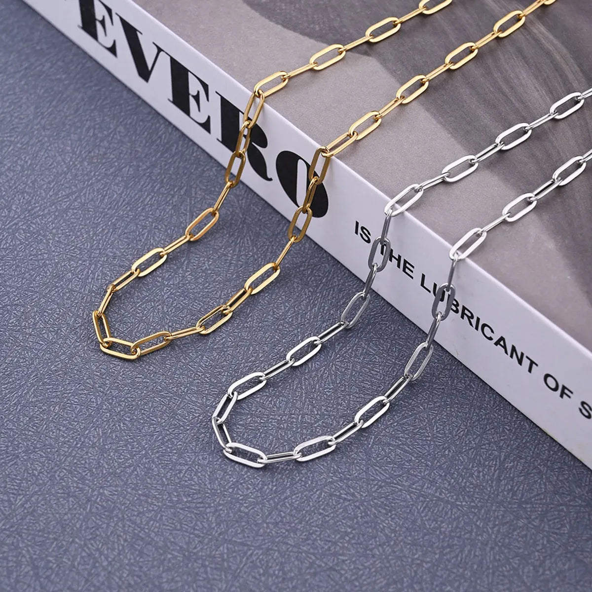 10 Strands/Package 41cm Long 304 Stainless Steel Gold Plated Solid Color Chain