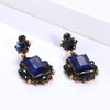 Wholesale Jewelry Ig Style Exaggerated Square Alloy Glass Inlay Ear Studs