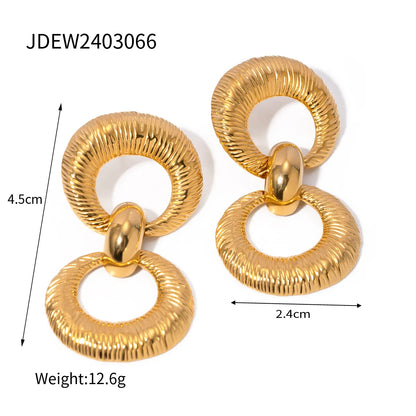 Wholesale Jewelry IG Style Flower 304 Stainless Steel Bangle Earrings Necklace