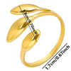 Wholesale Jewelry IG Style French Style Geometric 304 Stainless Steel 18K Gold Plated Irregular Polishing Open Rings