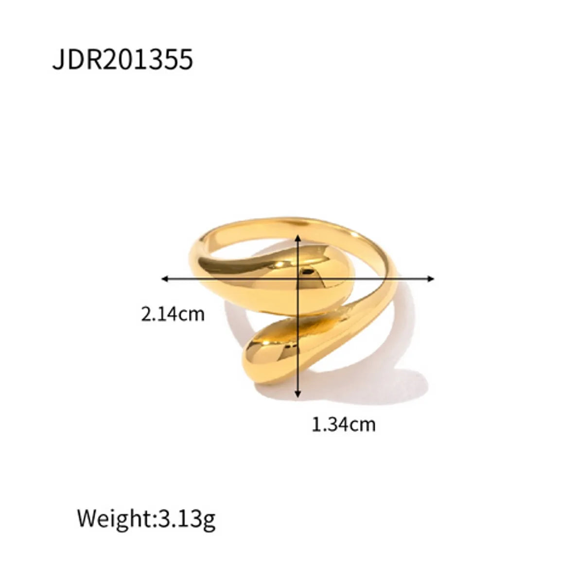 Wholesale Jewelry IG Style Geometric 304 Stainless Steel Artificial Pearls Zircon 18K Gold Plated Inlay Open Rings Rings