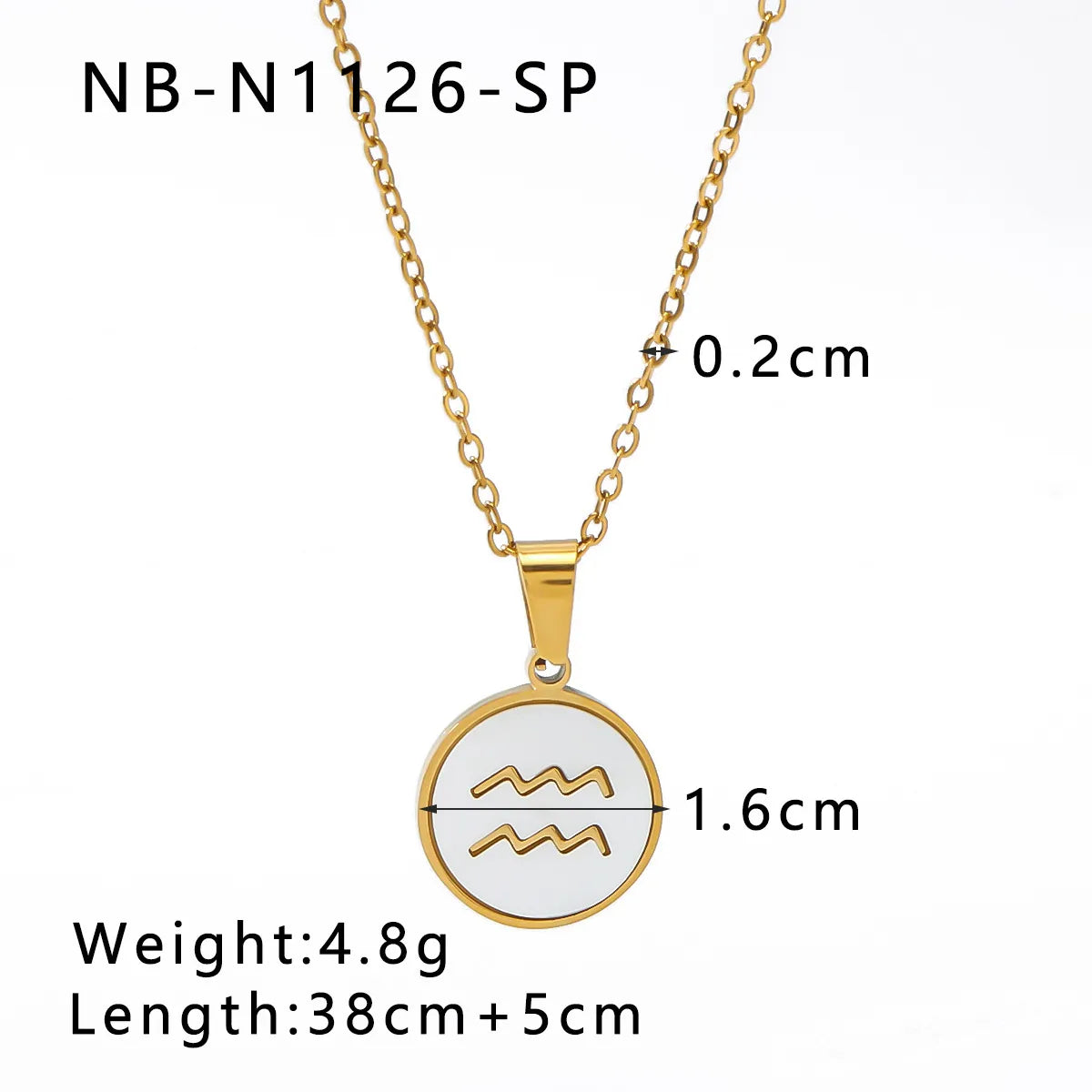 Wholesale Jewelry IG Style Geometric Constellation Titanium Steel Seashells Plating Inlay Pendant Necklace