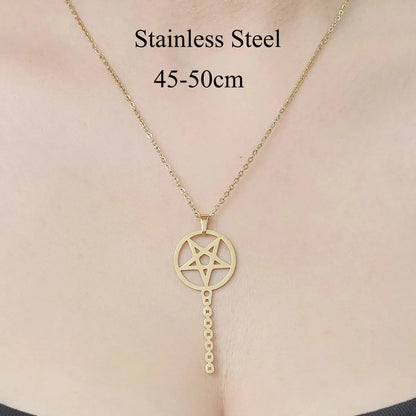 Wholesale Jewelry IG Style Ice Cream Planet Flower 201 Stainless Steel 18K Gold Plated Polishing Plating Pendant Necklace