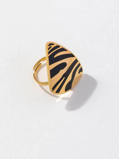 Wholesale Jewelry IG Style Simple Style Artistic Zebra 201 Stainless Steel Rings Earrings Necklace