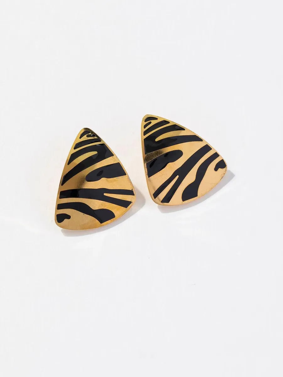 Wholesale Jewelry IG Style Simple Style Artistic Zebra 201 Stainless Steel Rings Earrings Necklace