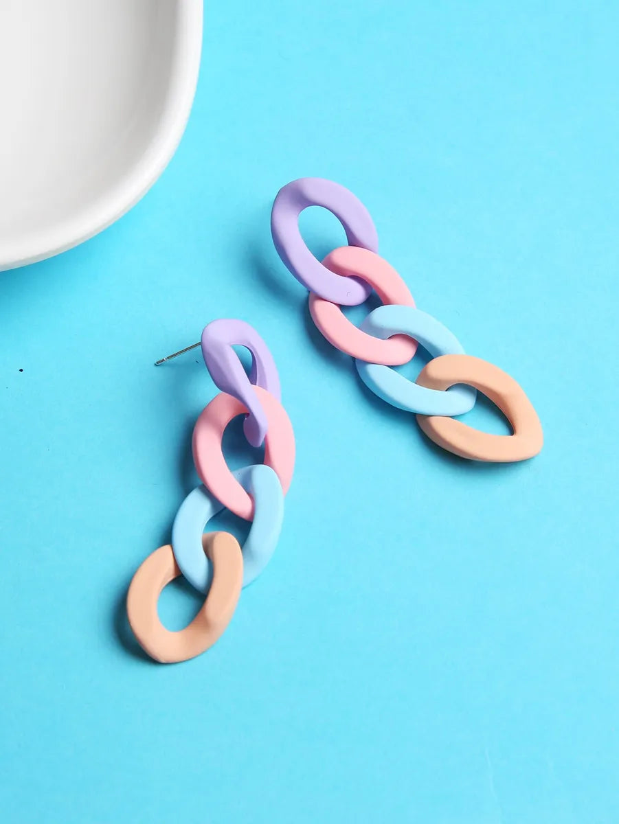 Wholesale Jewelry Ig Style Simple Style Colorful Synthetic Resin Drop Earrings